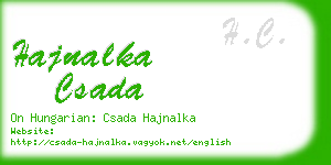 hajnalka csada business card